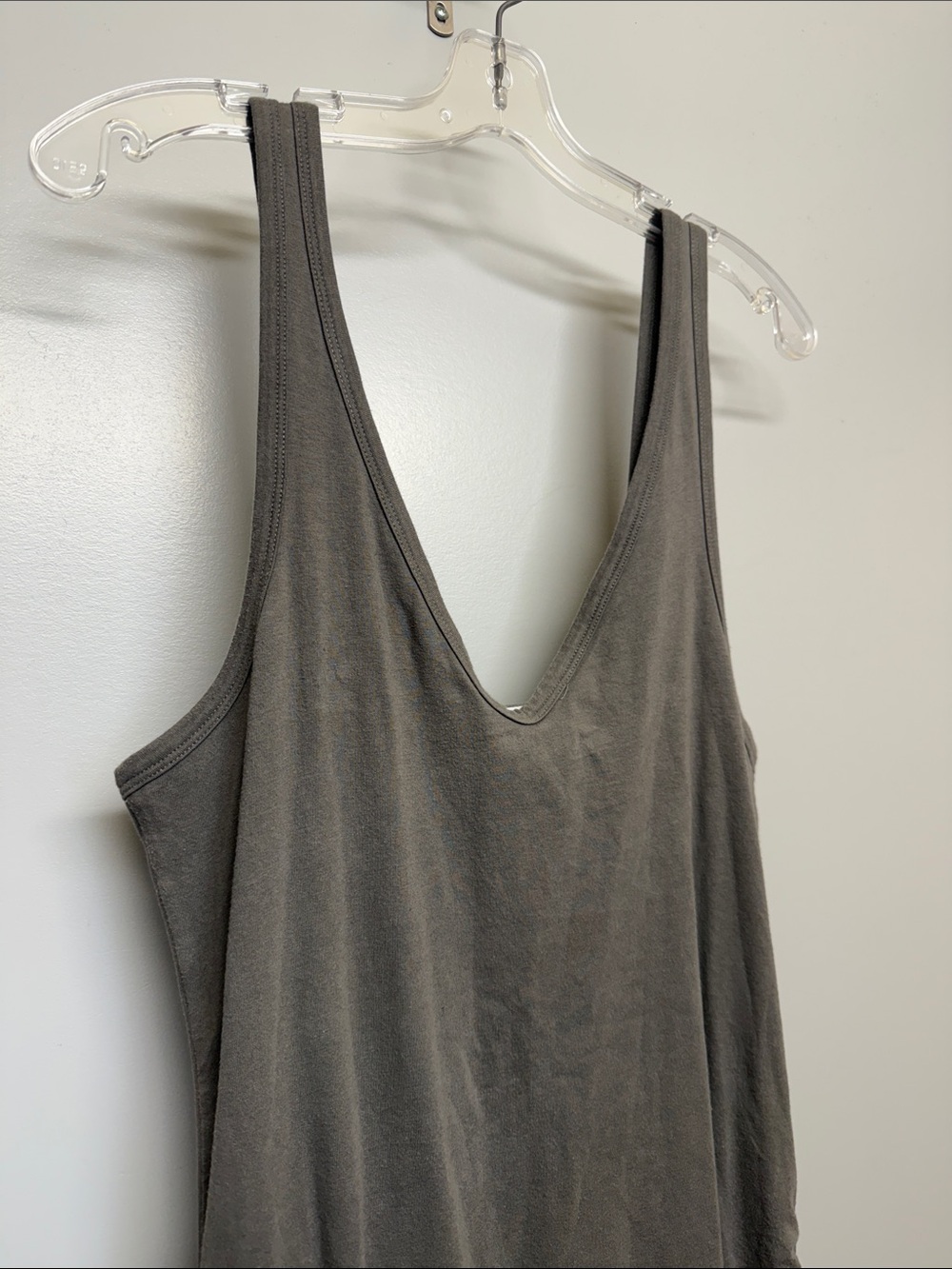 James Perse Cotton Sleeveless V-Neck Maxi Dress - Charcoal - Picture 2 of 7